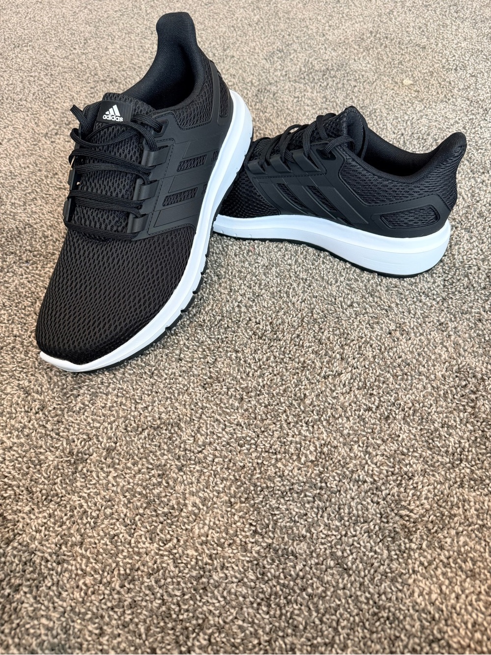 adidas Black and White Mesh Training Sneakers
